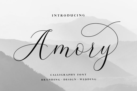 Amory: A Romantic Script Typeface for Editorial Design