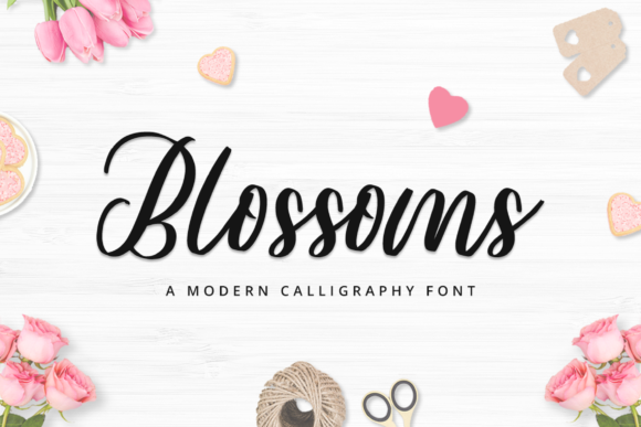 Blossoms Font: A Romantic Script for Brand Identity