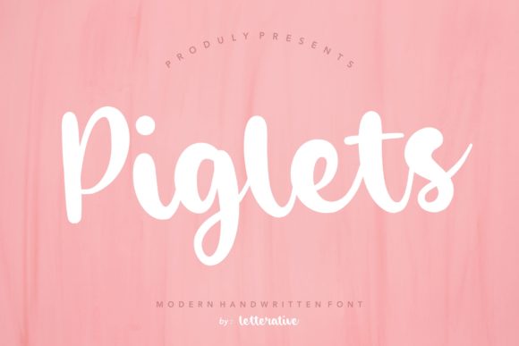 Piglets: A Sweet Handwritten Font for Editorial Design